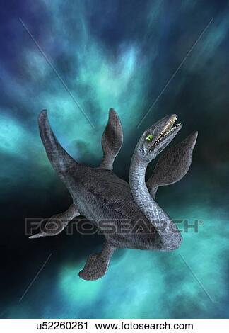 Stock Image - Plesiosaur. Fotosearch