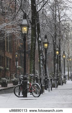 Street view after blizzard in Boston, USA View Large Photo Image Stock Image - Street view after blizzard in Boston, USA. Fotosearch