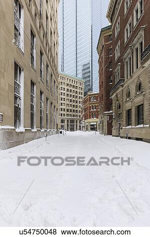 Street view after blizzard in Boston, USA View Large Photo Image Stock Photo - Street view after blizzard in Boston, USA. Fotosearch