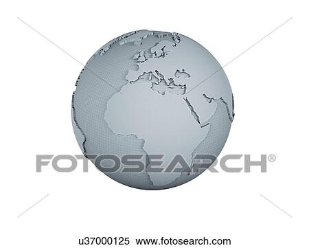 Stock Photography - White globe. Fotosearch