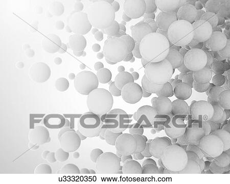 Stock Image - White spheres. Fotosearch