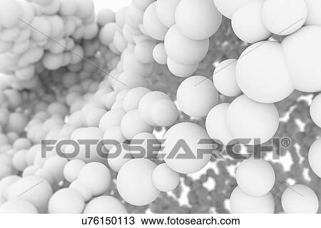 Stock Image - White spheres. Fotosearch