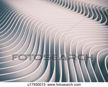 Stock Image - White wavy lines. Fotosearch