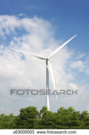 Stock Image - Wind turbine. Fotosearch