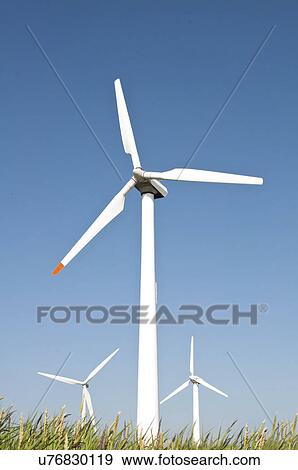 Stock Photo - Wind turbines. Fotosearch