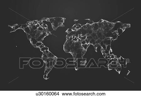 Picture - World map. Fotosearch