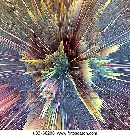 Stock Photograph - Abstract burst, artwork. Fotosearch