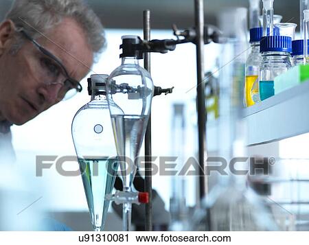 Stock Image - Chemical research. Fotosearch