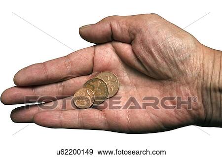 Coins on palm of hand View Large Photo Image Stock Photo - Coins on palm of hand. Fotosearch