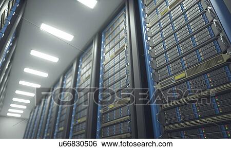 Computer server room, illustration View Large Photo Image Stock Photograph - Computer server room, illustration. Fotosearch