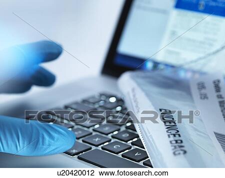 Stock Image - Cyber crime evidence. Fotosearch