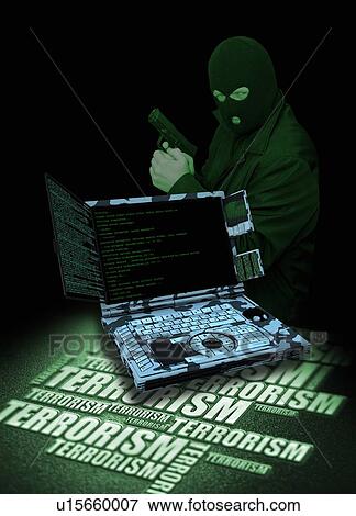 Cyber terrorism View Large Photo Image Stock Photo - Cyber terrorism. Fotosearch