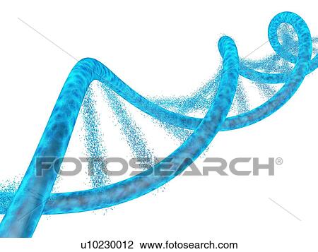 Stock Image - DNA dissolving, artwork. Fotosearch