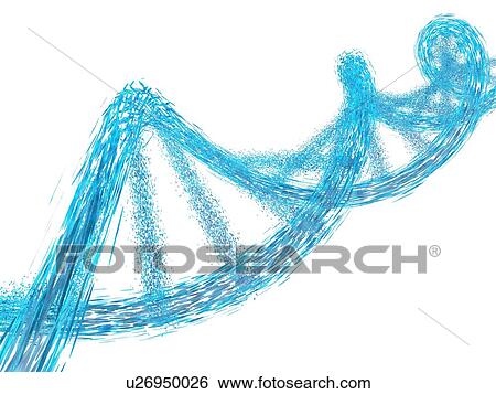 Stock Photograph - DNA dissolving, artwork. Fotosearch