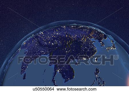 Earth from space, illustration View Large Photo Image Picture - Earth from space, illustration. Fotosearch