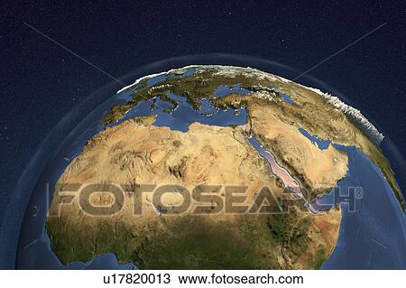 Earth from space, illustration View Large Photo Image Stock Image - Earth from space, illustration. Fotosearch