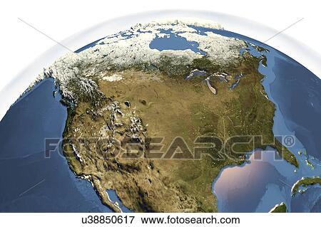 Stock Photo - Earth from space, illustration. Fotosearch