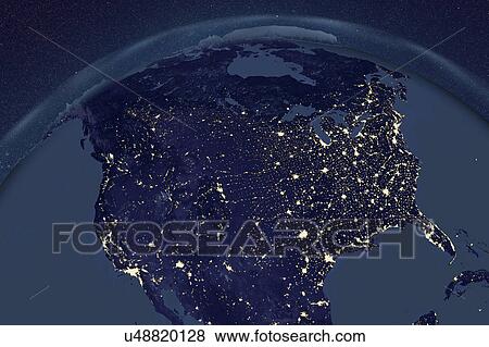 Stock Photo - Earth from space, illustration. Fotosearch
