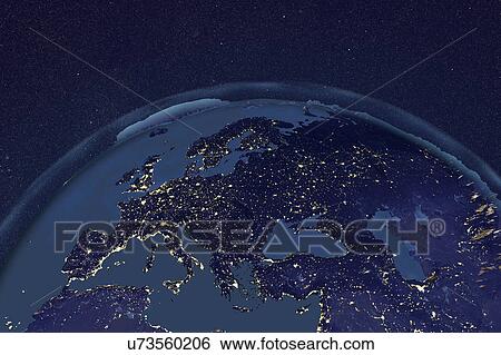 Stock Photograph - Earth from space, illustration. Fotosearch