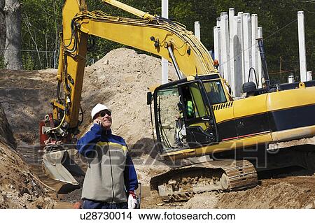 Earth mover on construction site View Large Photo Image Picture - Earth mover on construction site. Fotosearch
