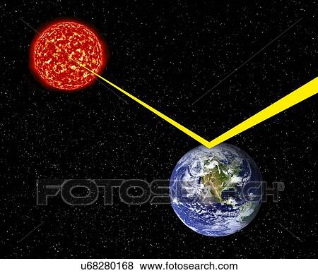 Stock Photo - Energy from the sun hitting the arctic. Fotosearch
