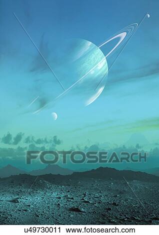 Stock Image - Exoplanet Kepler 90h. Fotosearch