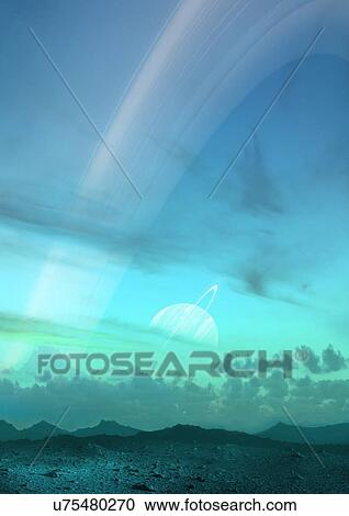 Stock Image - Exoplanet Kepler 90h. Fotosearch
