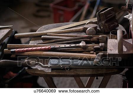 Farriers tools in workshop View Large Photo Image Stock Photo - Farriers tools in workshop. Fotosearch