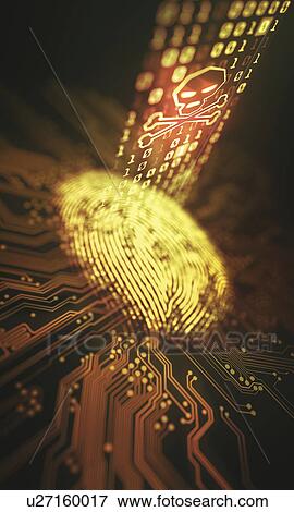 Fingerprint and printed circuit board, illustration View Large Photo Image Stock Photo - Fingerprint and printed circuit board, illustration. Fotosearch
