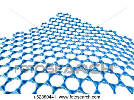 Stock Image - Graphene sheet, illustration. Fotosearch
