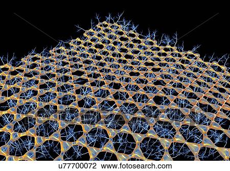 Stock Image - Graphene sheet, illustration. Fotosearch