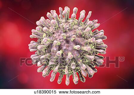 Stock Photography - HIV particles, illustration. Fotosearch
