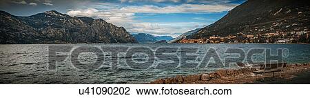 Stock Image - Malcesine, Lake Garda, Italy. Fotosearch