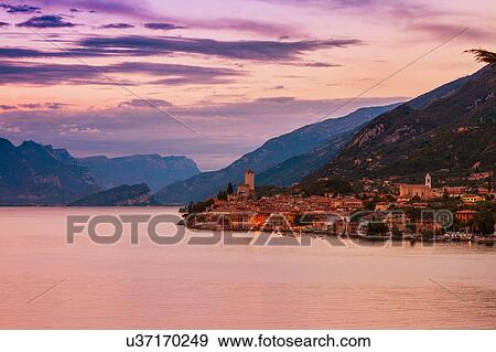 Stock Photo - Malcesine, Lake Garda, Italy. Fotosearch