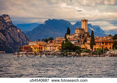 Stock Photo - Malcesine, Lake Garda, Italy. Fotosearch