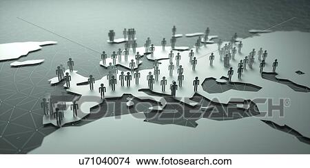 Picture - Map of Europe. Fotosearch