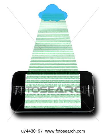 Mobile phone and cloud icon View Large Photo Image Stock Photo - Mobile phone and cloud icon. Fotosearch