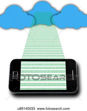Mobile phone and cloud icons View Large Photo Image Stock Image - Mobile phone and cloud icons. Fotosearch