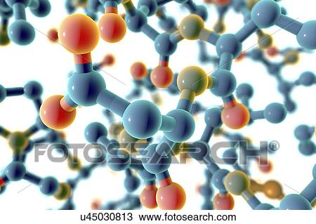 Stock Image - Molecular structure, illustration. Fotosearch