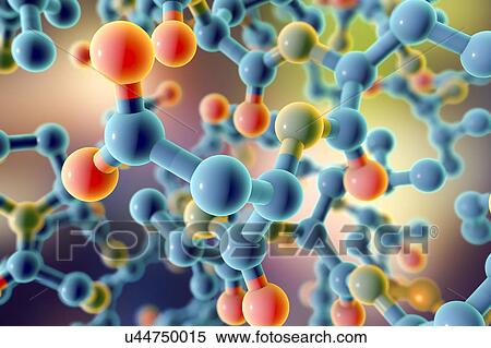 Stock Photography - Molecular structure, illustration. Fotosearch