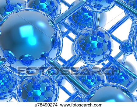 Picture - Molecule, artwork. Fotosearch