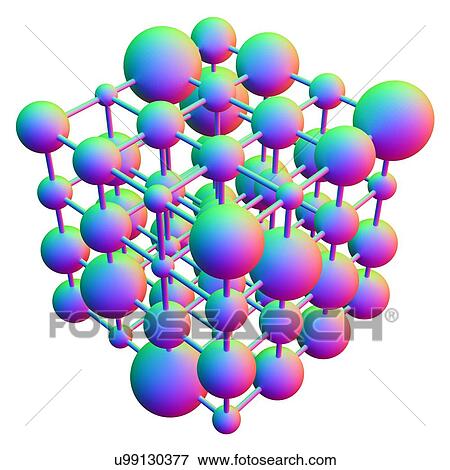 Stock Photo - Molecule, artwork. Fotosearch