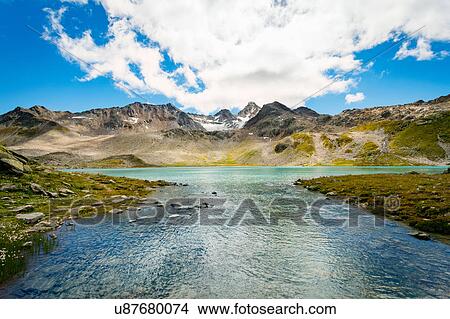 Picture - Mountain range, Davos, Graubnden, Switzerland. Fotosearch