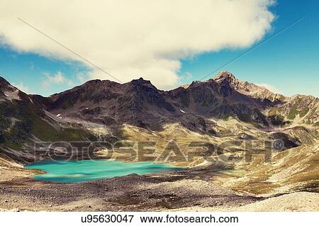 Stock Photo - Mountain range, Davos, Graubnden, Switzerland. Fotosearch