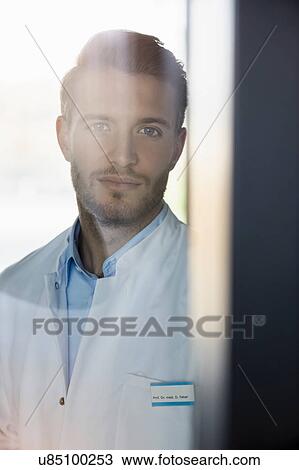 Stock Image - Portrait of male doctor. Fotosearch