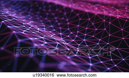 Stock Photograph - Purple connecting lines, illustration. Fotosearch