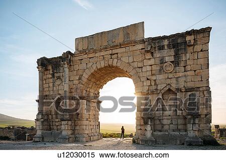 Stock Photography - Roman Ruins of Volubilis, Meknes, Morocco, North Africa. Fotosearch