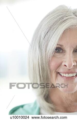 Picture - Senior woman smiling. Fotosearch