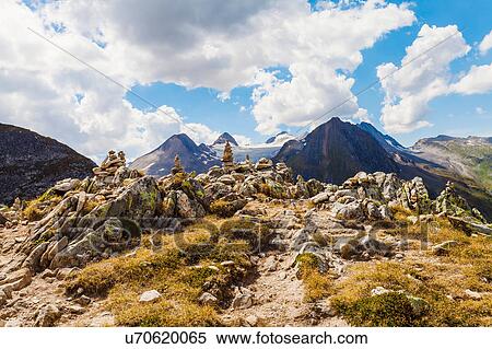 Stock Photography - Stack of rocks in mountains, Santa Caterina Valfurva, Bormio, Italy. Fotosearch