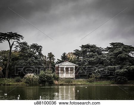 Temple at Gunnersbury Park, West London, England View Large Photo Image Stock Photograph - Temple at Gunnersbury Park, West London, England. Fotosearch